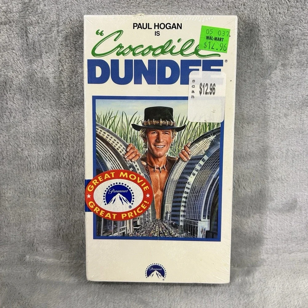 Crocodile Dundee VHS 1989 Factory Sealed Paramount‎ Watermarks Paul Hogan New